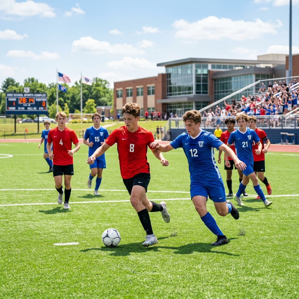 Students Playing Soccer